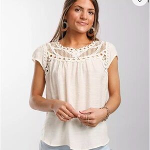 Cream Crochet Blouse